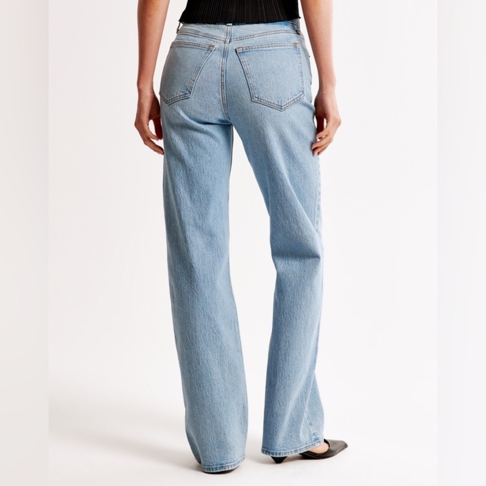 Abercrombie & Fitch Light Blue Straight Leg Jeans - Picture 5 of 15